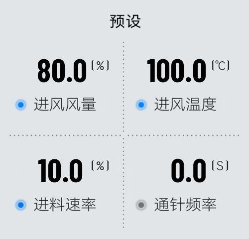 小型喷雾干燥机H-Spray mini各参数设置 小型喷雾干燥机H-Spray mini各参数设置